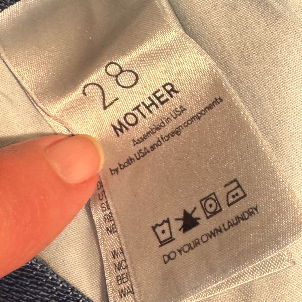 NWT MOTHER Denim Jeans Snap Hustler Ankle High Rise What I had before Size 28 - Picture 12 of 13